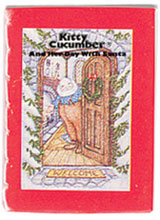 Dollhouse Miniature Kitty Cucumber W/Santa Readable Book